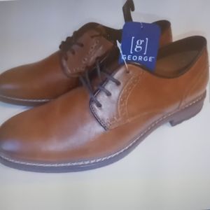 George Sz 9 brown oxfords new cognac brown